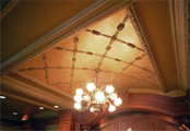 Extensive collection of ornamental interior plaster and stone mouldings, decorative panels, ceiling medallions and designs